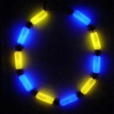 Festive Glow Beads Necklace Assorted Colors for Christmas Decorations 10pcs Contents