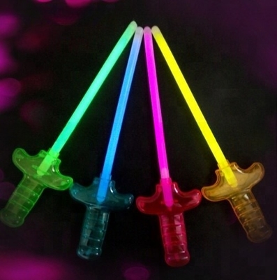8 Inch Plastic Glow Sword Stick Perfect for Camping Occassion and Event Party Supplies