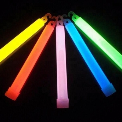 Non-Radioactive 6 Inch Glow Sticks in Assorted Colors Suitable for Camping Occassion