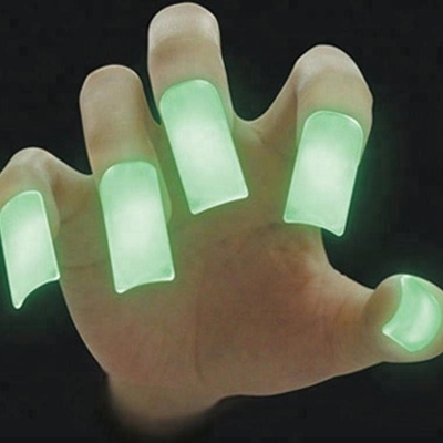2 Years Shelf Time Assorted Colors Glow Finger Nail for Halloween Festival Favor Supply